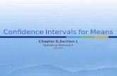 Confidence Intervals for Means Chapter 8,Section 1 Statistical Methods II QM 3620.