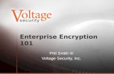 Enterprise Encryption 101 Phil Smith III Voltage Security, Inc.