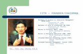 IITR – FOUNDER/CHAIRMAN Bachelor of Science in Industrial Management (BSIM 1976) University of Inha Incheon City, Korea Bachelor of Arts in Literature.