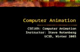 Computer Animation CSE169: Computer Animation Instructor: Steve Rotenberg UCSD, Winter 2005.