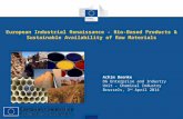 European Industrial Renaissance - Bio-Based Products & Sustainable Availability of Raw Materials Achim Boenke DG Enterprise and Industry Unit - Chemical.