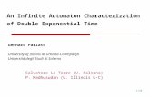 1/25 An Infinite Automaton Characterization of Double Exponential Time Gennaro Parlato University of Illinois at Urbana-Champaign Università degli Studi.