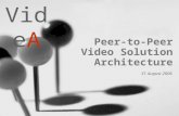 VideA Peer-to-Peer Video Solution Architecture 31 August 2006.