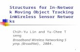 1 Structures for In-Network Moving Object Tracking inWireless Sensor Networks Chih-Yu Lin and Yu-Chee Tseng Broadband Wireless Networking Symp. (BroadNet),