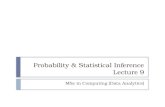 Probability & Statistical Inference Lecture 9 MSc in Computing (Data Analytics)