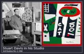 Stuart Davis in his Studio Int'l Surface No. 1, 1960.