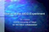 Status of the MEG Experiment W. Ootani ICEPP, University of Tokyo for the MEG collaboration.