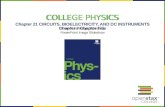 COLLEGE PHYSICS Chapter 21 CIRCUITS, BIOELECTRICITY, AND DC INSTRUMENTS PowerPoint Image Slideshow.