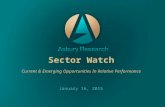 Sector Watch Current & Emerging Opportunities In Relative Performance January 16, 2015.