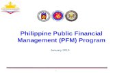 1 Philippine Public Financial Management (PFM) Program 1 January 2013.