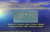 LIMNOLOGICAL CHARACTERISTICS AND CAGE CULTURE PRACTICE IN INDRASAROBAR RESERVOIR OF NEPAL Madhav K. Shrestha (IAAS, Chitwan, Nepal) Narayan P. Pandit (FDC,