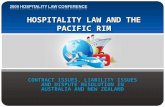 HOSPITALITY LAW AND THE PACIFIC RIM CONTRACT ISSUES, LIABILITY ISSUES AND DISPUTE RESOLUTION IN AUSTRALIA AND NEW ZEALAND.