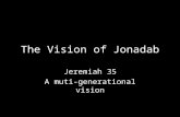 The Vision of Jonadab Jeremiah 35 A muti-generational vision.