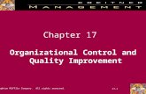Copyright © Houghton Mifflin Company. All rights reserved. 17-1 Organizational Control and Quality Improvement Chapter 17.