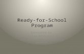 Ready-for-School Program Sponsored by Grace United Methodist Church And surrounding community members.