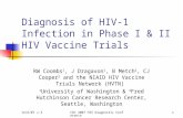12/6/07 v.3CDC 2007 HIV Diagnostic Conference1 Diagnosis of HIV-1 Infection in Phase I & II HIV Vaccine Trials RW Coombs 1, J Dragavon 1, B Metch 2, CJ.