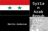 Emilie Anderson Syrian Arab Republic. General Information The population of Syria is 74% Sunni, 12% Alawi, 10% Christian and 3% Druze. The National Anthem.