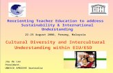 Reorienting Teacher Education to address Sustainability & International Understanding 22-25 August 2006, Penang, Malaysia Cultural Diversity and Intercultural.
