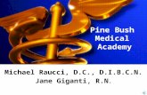 Michael Raucci, D.C., D.I.B.C.N. Jane Giganti, R.N. Pine Bush Medical Academy.