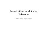 Peer-to-Peer and Social Networks Centrality measures.
