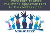 Psychology-related Volunteer Opportunities in Charlottesville.