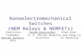 Nanoelectromechanical Switches (NEM Relays & NEMFETs) Dimitrios Tsamados Adrian Ionescu EPFL Kerem Akarvardar H.-S. Philip Wong Stanford Elad Alon Tsu-Jae.