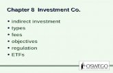 Chapter 8 Investment Co. indirect investment types fees objectives regulation ETFs indirect investment types fees objectives regulation ETFs.