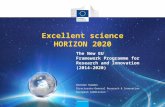 The New EU Framework Programme for Research and Innovation (2014-2020) Excellent science HORIZON 2020 Brendan Hawdon Directorate-General Research & Innovation.