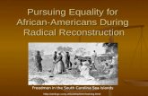 Pursuing Equality for African-Americans During Radical Reconstruction Freedmen in the South Carolina Sea Islands .