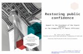 Restoring public confidence Report to the President of the French Republic on the Exemplarity of Public Officials By Jean-Louis Nadal, President of the.