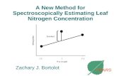 A New Method for Spectroscopically Estimating Leaf Nitrogen Concentration Zachary J. Bortolot CEARS.