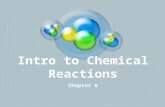 Intro to Chemical Reactions Chapter 6. How do you know if a chemical reaction occurred? We look for visual signs OR a chemical change -If something bubbles,