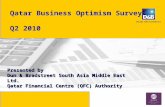 Qatar Business Optimism Survey Q2 2010 Presented by Dun & Bradstreet South Asia Middle East Ltd. Qatar Financial Centre (QFC) Authority.