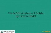 18 O & D/H Analysis of Solids by TC/EA-IRMS. Collect your samples.