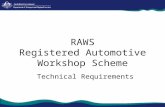RAWS Registered Automotive Workshop Scheme Technical Requirements.