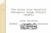The Acute Care Hospital Emergency Surge Project (ACHES) Jane Richter ACHES Project Coordinator 1.