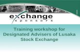Training workshop for Designated Advisers of Lusaka Stock Exchange.