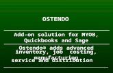 Inventory, job costing, manufacturing service and distribution Ostendo® adds advanced Add-on solution for MYOB, Quickbooks and Sage OSTENDO.