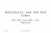 Antichrist and the End Times AET-027 and 028: The Rapture 2-8-091AET-027 and 028.