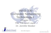 Www.ischool.drexel.edu INFO 330 Computer Networking Technology I Chapter 3 The Transport Layer Dr. Jennifer Booker 1INFO 330 Chapter 3.