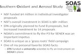 Southern Oxidant and Aerosol Study NSF funded $4 million in individual investigator proposals NSF’s overall investment in SOAS is $8+ million EPA originally.
