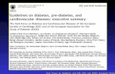Task Force on Diabetes and CVD (ESC and EASD) European Heart Journal 2007;28:88-136.
