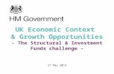 UK Economic Context & Growth Opportunities - The Structural & Investment Funds challenge - 17 May 2013.