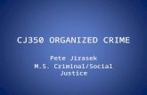 CJ350 ORGANIZED CRIME Pete Jirasek M.S. Criminal/Social Justice.