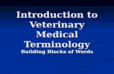 Introduction to Veterinary Medical Terminology Building Blocks of Words.