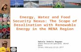 1 of 40 Energy, Water and Food Security Nexus: The Scope of Desalination with Renewable Energy in the MENA Region Bekele Debele Negewo Water Resources.