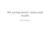 SPL tuning bench: status and results Kai/Waqas. Setup Resonance frequency  S11/S21 Measurement Field Flatness  Bead Pull Displacement measurements 12345.