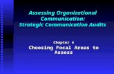 Assessing Organizational Communication: Strategic Communication Audits Chapter 4 Choosing Focal Areas to Assess.
