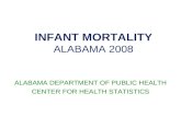 INFANT MORTALITY ALABAMA 2008 ALABAMA DEPARTMENT OF PUBLIC HEALTH CENTER FOR HEALTH STATISTICS.