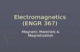 Electromagnetics (ENGR 367) Magnetic Materials & Magnetization.